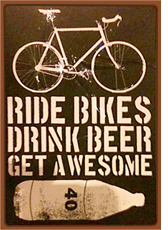 Bike and Beer Sign