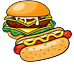 Hamburger and Hotdog
