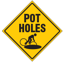 Pothole Sign